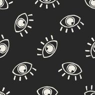 eye doodle seamless pattern background N4