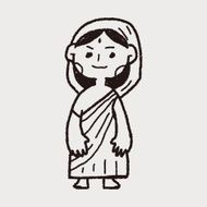 Indian woman doodle N6