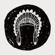 Indians hat doodle N6