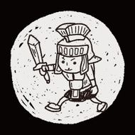 knight doodle N103