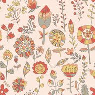 Flower pattern hand-drawn cute doodle