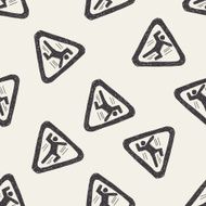 people fall sign doodle seamless pattern background N2