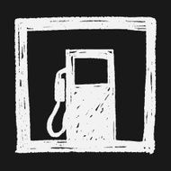 Petrol gas station doodle N6