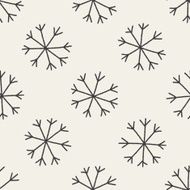 snow flower doodle seamless pattern background