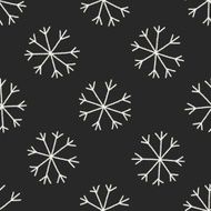 snow flower doodle seamless pattern background N2