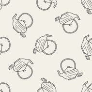 teapot doodle seamless pattern background N3