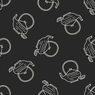 teapot doodle seamless pattern background N4