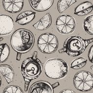 Hand drawn sketch vector tea set N27