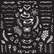 Hand-drawn set of vintage elements N5