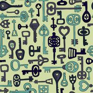 hand drawn vintage keys N6