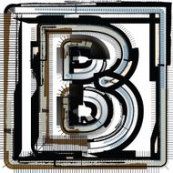 Grunge Font LETTER B