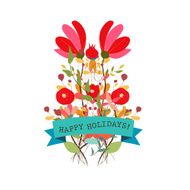 Cute floral bouquets in vintage style N4