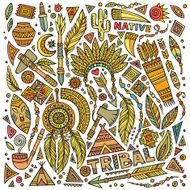 Tribal native set of symbols N3