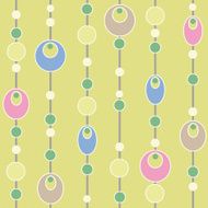 Colored circle seamless pattern retro background N2