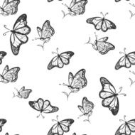 doodle butterfly pattern