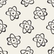 atom doodle seamless pattern background N4
