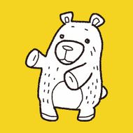 bear doodle N28