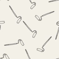 clean roller doodle seamless pattern background N2