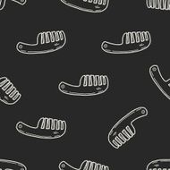 Comb doodle seamless pattern background N6