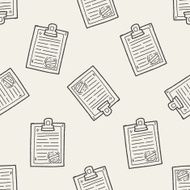 document doodle seamless pattern background N2