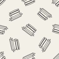 dishes doodle seamless pattern background N4