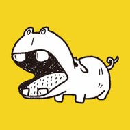 hippo doodle N13