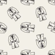 overcoat doodle seamless pattern background N7