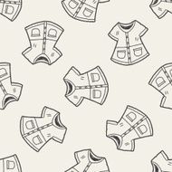 overcoat doodle seamless pattern background N8