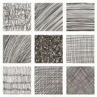 Vector set of hand drawn squares