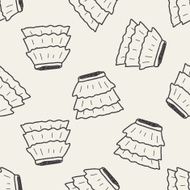 skirt doodle seamless pattern background N8