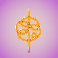 Tangled pencil vector background