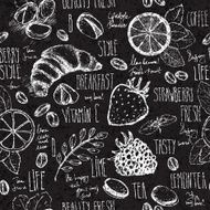Breakfast sketched seamless pattern N3