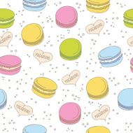 Macaroons seamless pattern