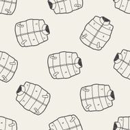 vest doodle seamless pattern background N6