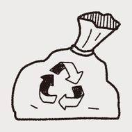 trash bag doodle N14