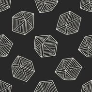 wood box doodle seamless pattern background N2