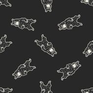 bear doodle seamless pattern background N8