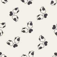 bird love doodle seamless pattern background N2