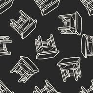 desk doodle seamless pattern background N2
