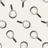 doodle magnifier seamless pattern background N4
