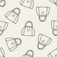 bag doodle seamless pattern background N2