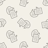 doodle speech seamless pattern background N6