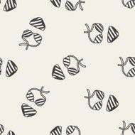 Bikini doodle seamless pattern background N3