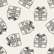 birthday presents doodle drawing seamless pattern background N11