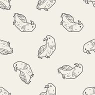 eagle doodle seamless pattern background N6
