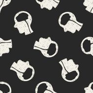brain doodle seamless pattern background N3