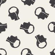 brain doodle seamless pattern background N4