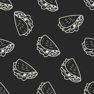 burrito doodle seamless pattern background N4