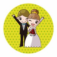 wedding couple theme elements vector eps N70