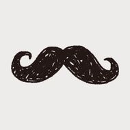 hipster beard doodle N5